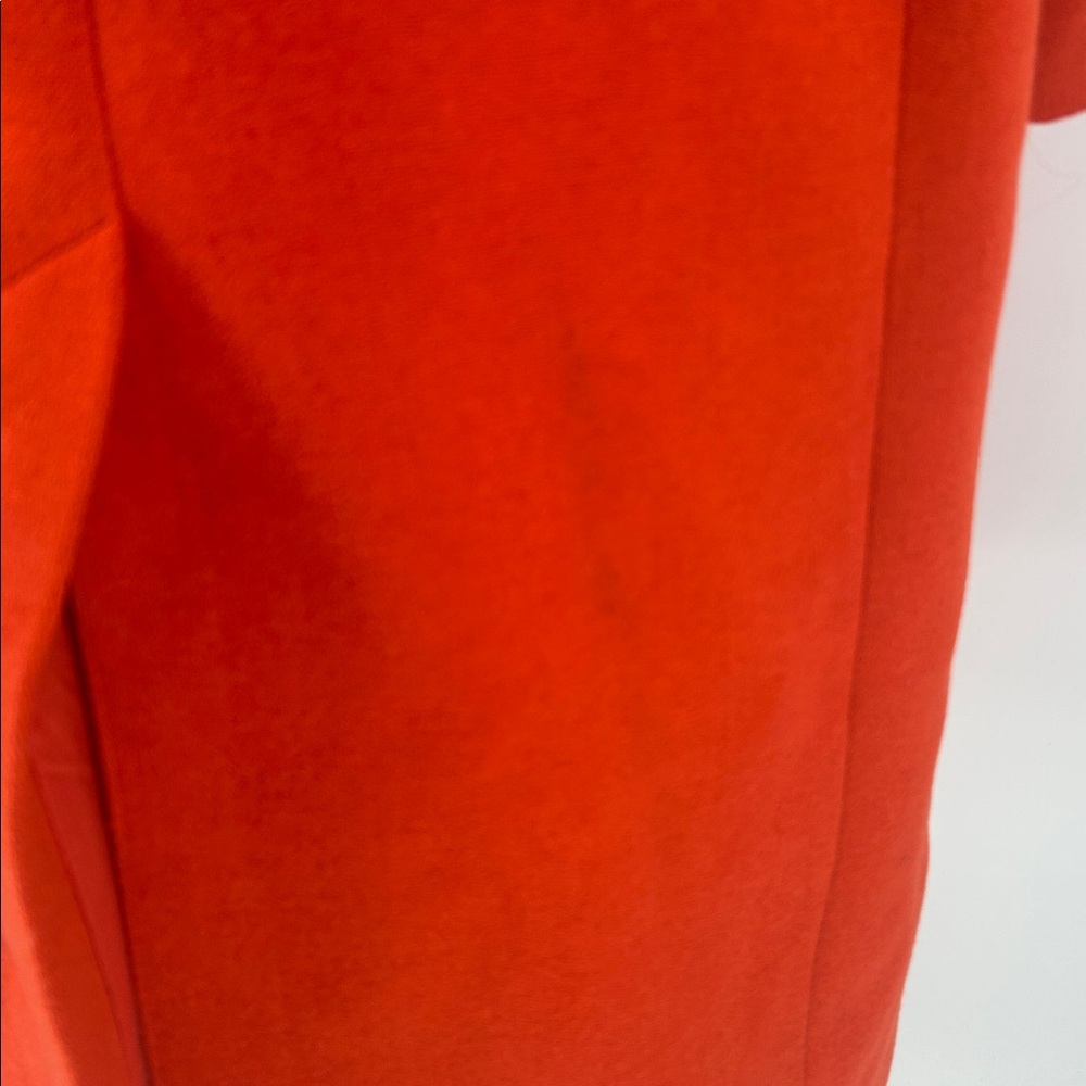 H&M Women Orange Wool Blend Long Coat Size S Classic Button Front - Picture 8 of 11